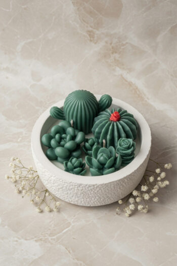 Gradient Jar Cactus Candle