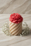 Twisted Candle With Peony