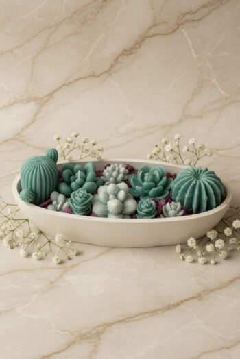 Small Oval Jar Cactus Candle