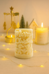Merry Christmas Pillar Candle