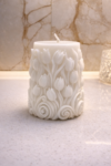 Tulips On Pillar Candle