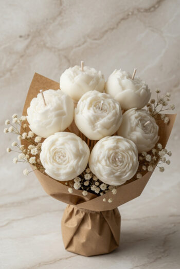Peony Bud Bouquet Candle