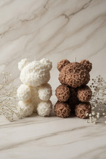Rose Teddy Candle
