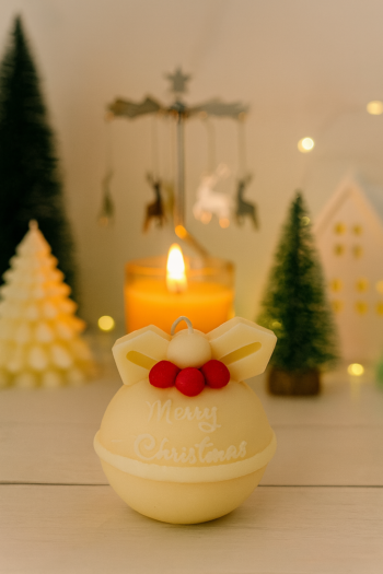 Round Christmas Bell Candle