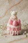 Bear & Strawberry Cake Candle