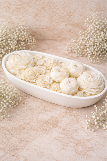 Big Oval Jar Flower Candle