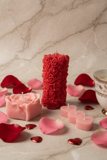 Rose Love Pillar Candle