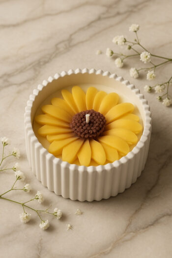 Candy Jar Sunflower Candle