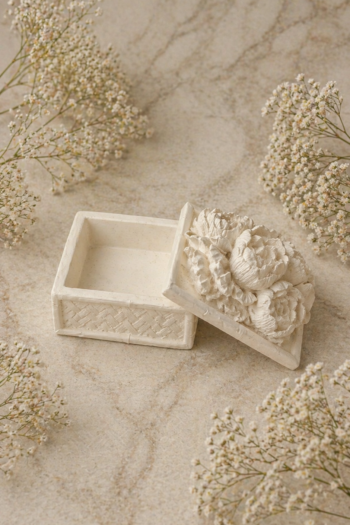 Floral Square Jar