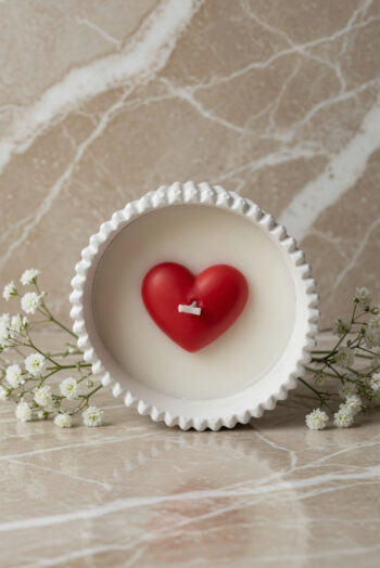 Candy Jar Heart Candle