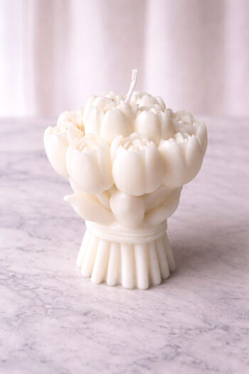 Big White Tulip Bouquet