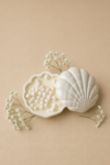 Silver Shell Jar With Pearls