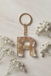 Floral Alphabet Keychain