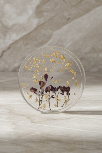 Flower Round Edge Coaster