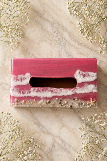 Pink Ocean Tissue Box