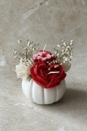 Pumpkin Jar Red Bouquet